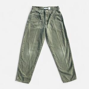 Badge Vintage 90s Green High Rise Tapered Leg Jeans